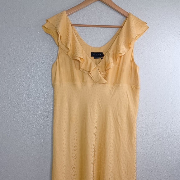 NWT HATCH The Emily Maternity Canary Floral Sz 2 Maxi Dress - Picture 6 of 16